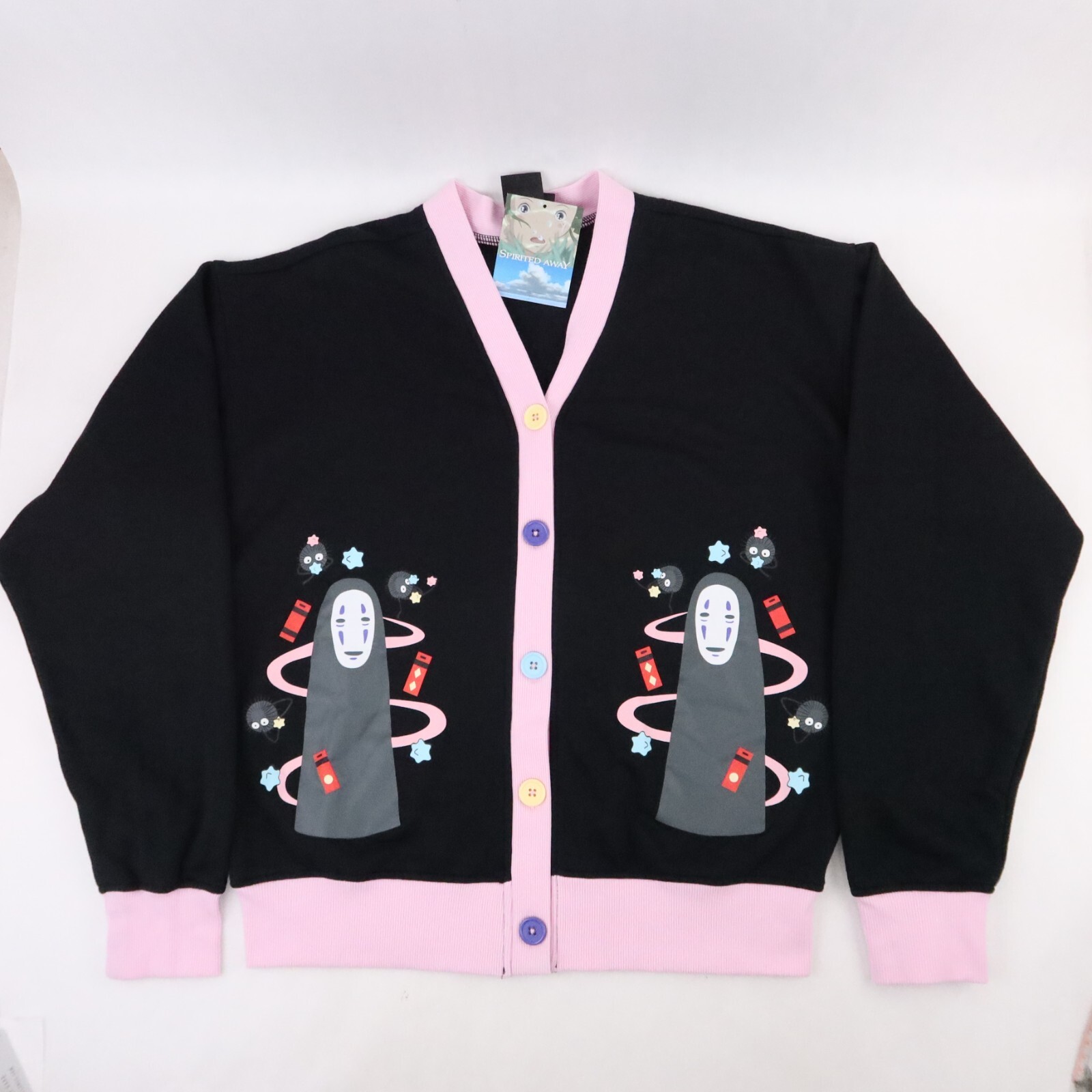 00s ジブリ \"spirited away\" sweater No Face and Soot Sprites Spirited Away Studio Ghibli Ugly