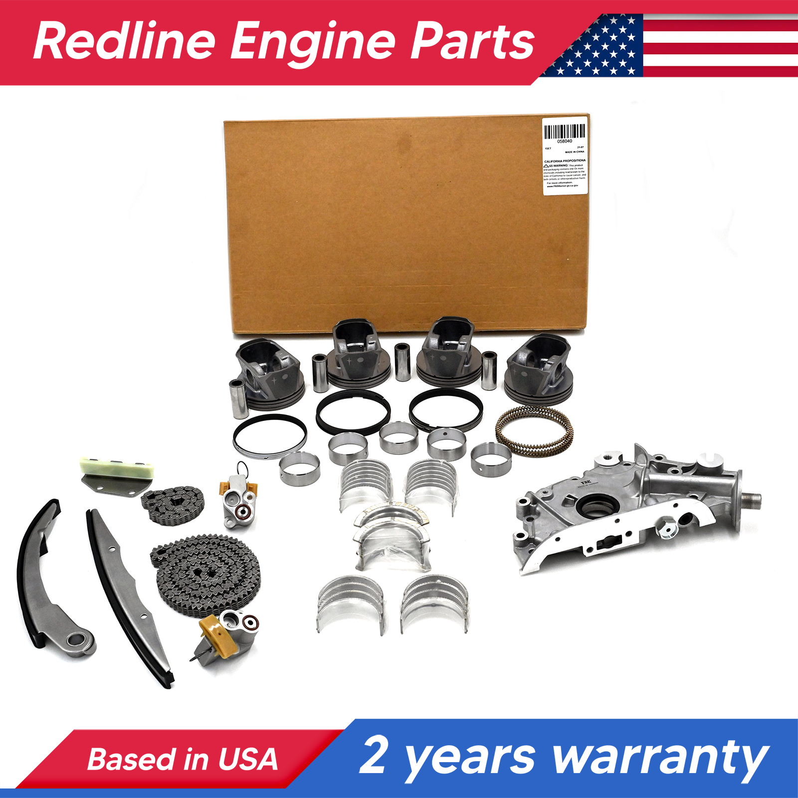 1.8 2ZRFE Engine Rebuild Kit FIT 09-15 Toyota 1.8L 2ZR-FE