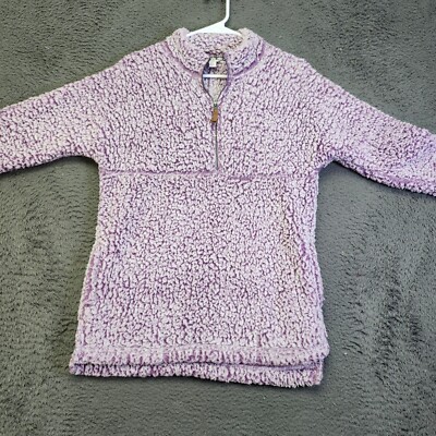 Sherpa Pullover Woman Quarter Zip Cozy Comfy Lavender Purple XS Time and Tru