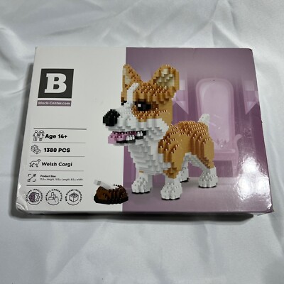 Block Center Welsh Corgi construction toy  3D Puzzle NEW Open Box