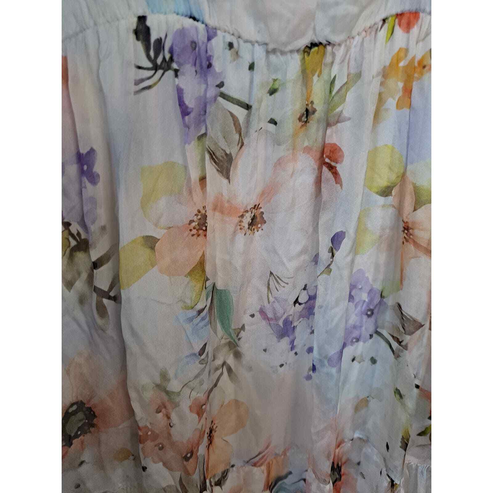 NWT Lara G. By Lara Guidotti Floral Airy Silk Blend Blouson Dress Size XL — photo 5