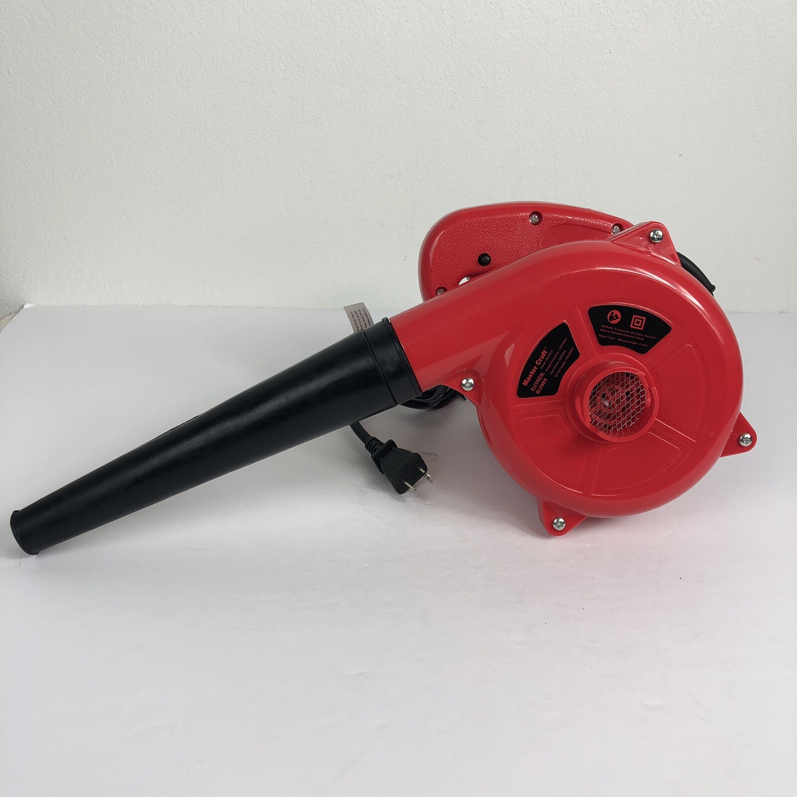 New Master Craft Electric Garage Shop Blower Tool Red Black 600W