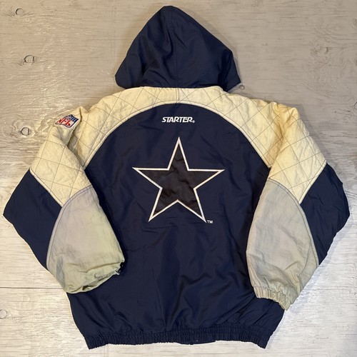 古着　NFL アウター　ジャケット　cowboys Vintage 90s NFL Starter Dallas Cowboys Full Zip Hooded