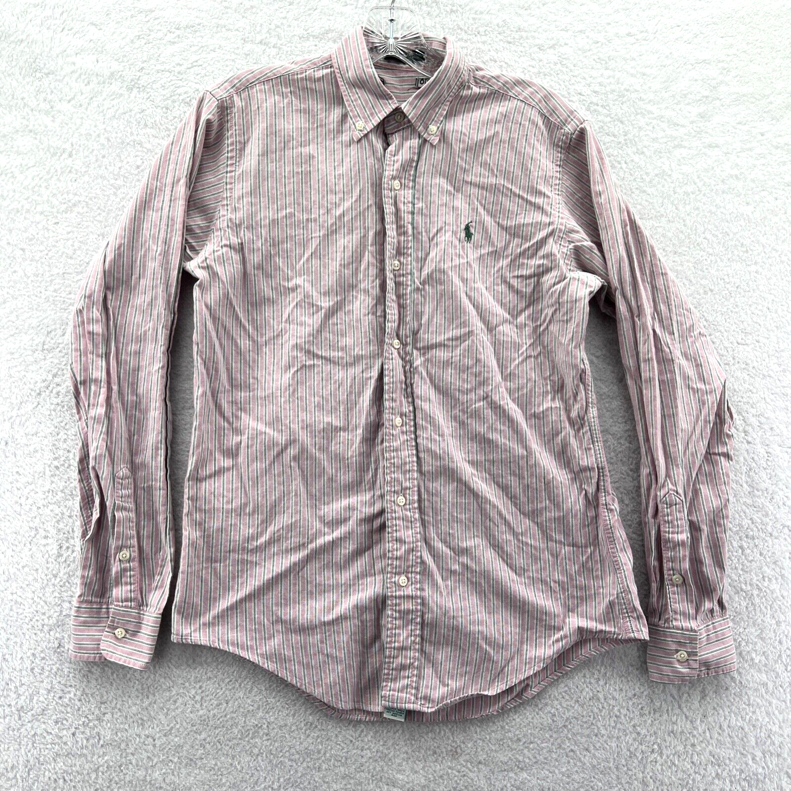 Polo Ralph Lauren Dress Shirt Boys 18 Large Pink Button-Up Top...