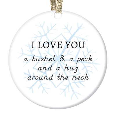 DIGIBUDDHA Christmas Ornament Ceramic Keepsake Parents Son Daughter Mom Dad L...