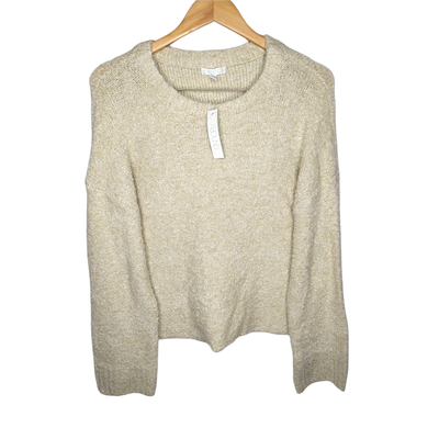 Abound Beige Oatmeal Knit Crew Neck Sweater