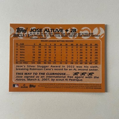 2023 Topps Chrome Baseball #88CU-13 Jose Altuve 1988 Retro