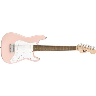 Squier 0370121556 Mini Stratocaster Electric Guitar, Shell Pink