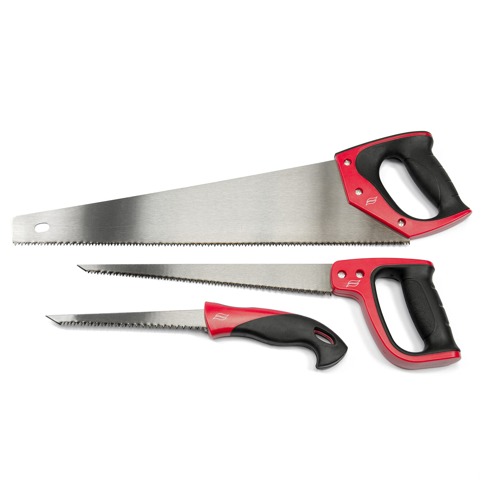Handsäge Set 3-tlg Holzsäge Säge Fuchsschwanz Stichsäge Trockenbausäge