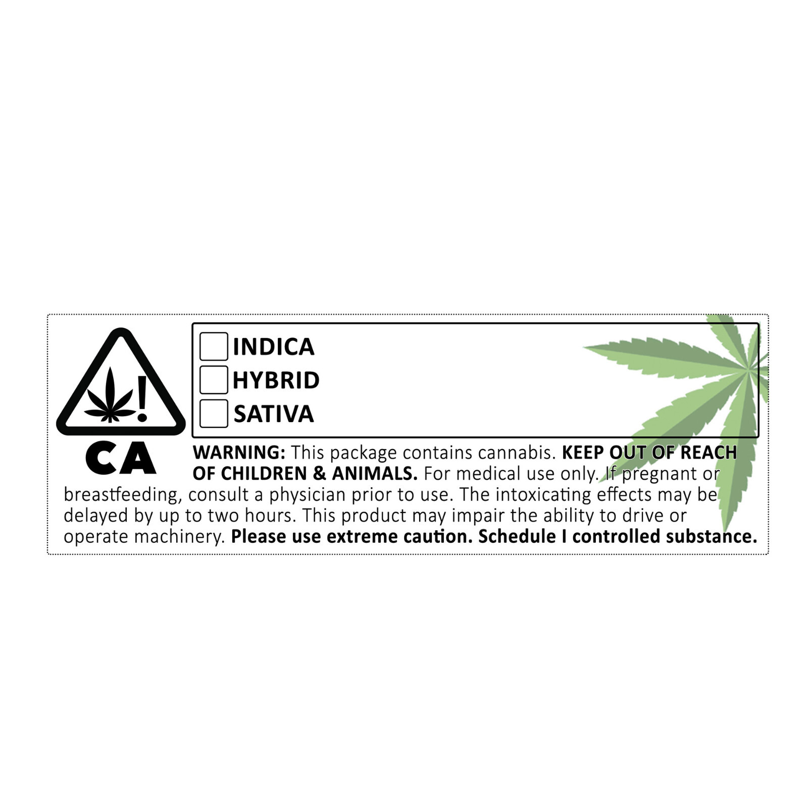 PLEXON CA Identification Labels 3" x 1" (76 mm x 25.4 mm) Self-Adhesive