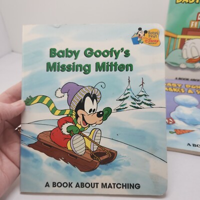 Set of 4) Disney Babies HARD Books Donald Duck, Daisy Duck, Goofy....
