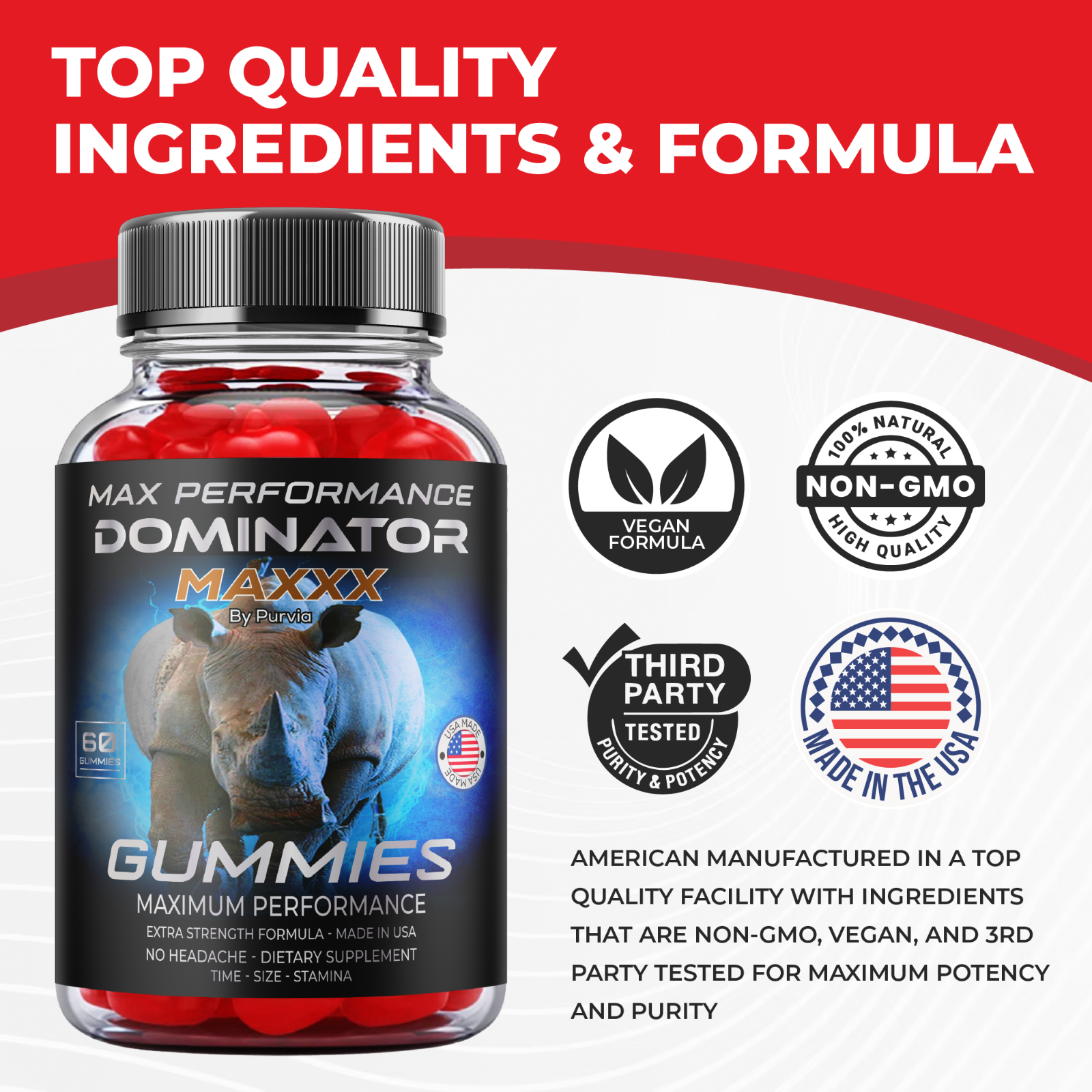 (5 Pack) Dominator Maxx Gummies For Men - Dominator Max Gummies Advanced Formula