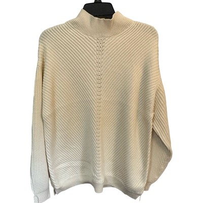 Marine Layer Skylar Turtleneck Sweater in Ivory Size XL New with tags