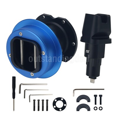 Simplayer QR2 Pro Wheel-side Quick Release (Blue) + QR2 Base-side for Fanatec