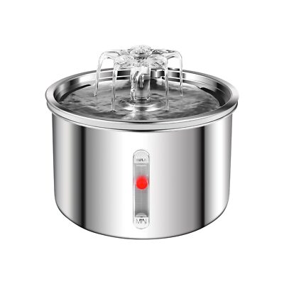 Fuente de agua para mascotas de acero inoxidable para gatos y perros