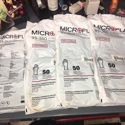 ANSELL MICROFLEX Disposable Gloves Non-Sterile (SZ M) 93-360 491M28   200 PK