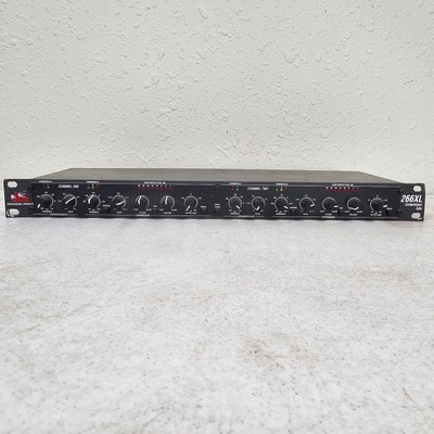 DBX 266 XL Stereo Compressor Gate Limiter 2 Channel Dynamics Processor Black