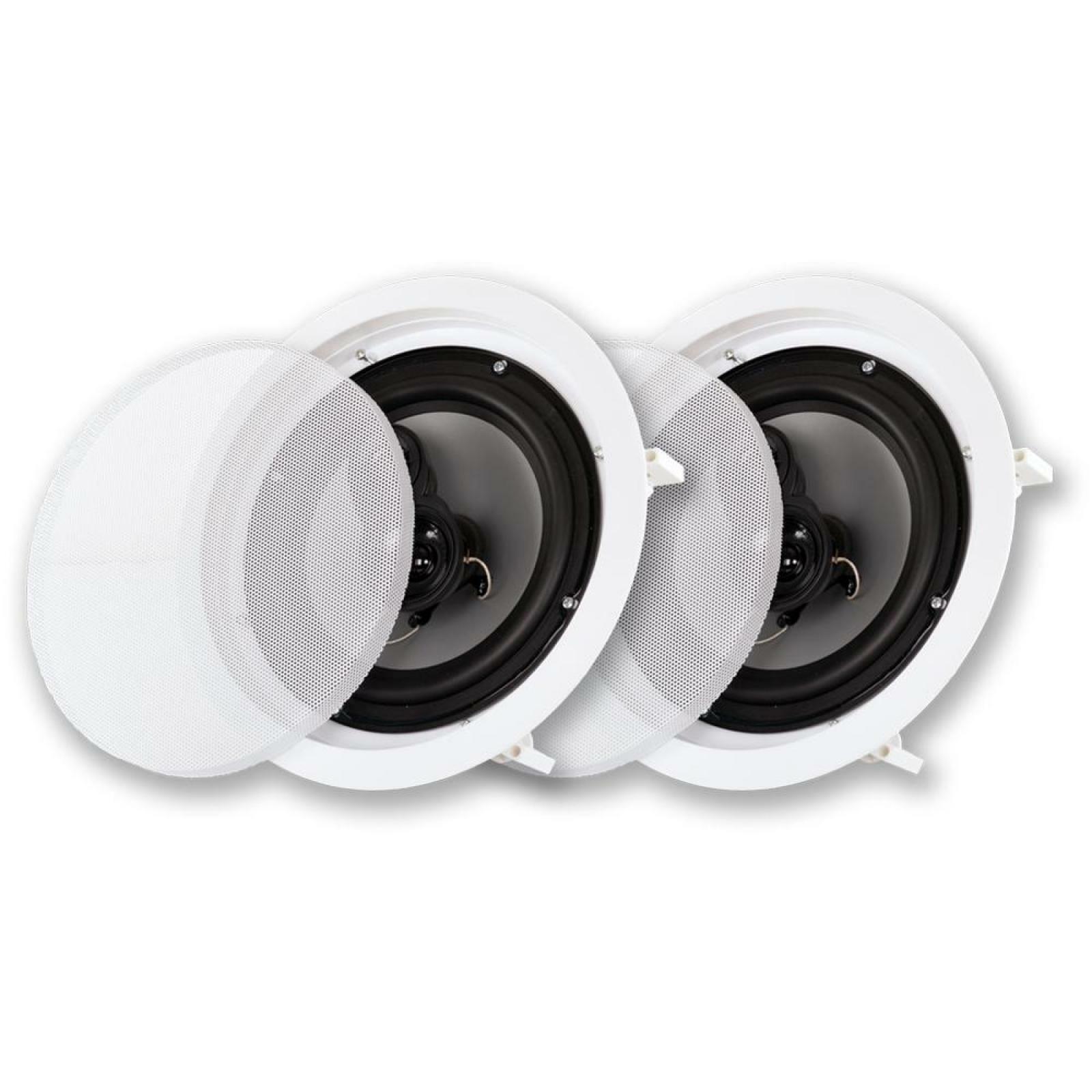 8 In In Ceiling Speaker Pair Surround Sound 3 Way Home Theater