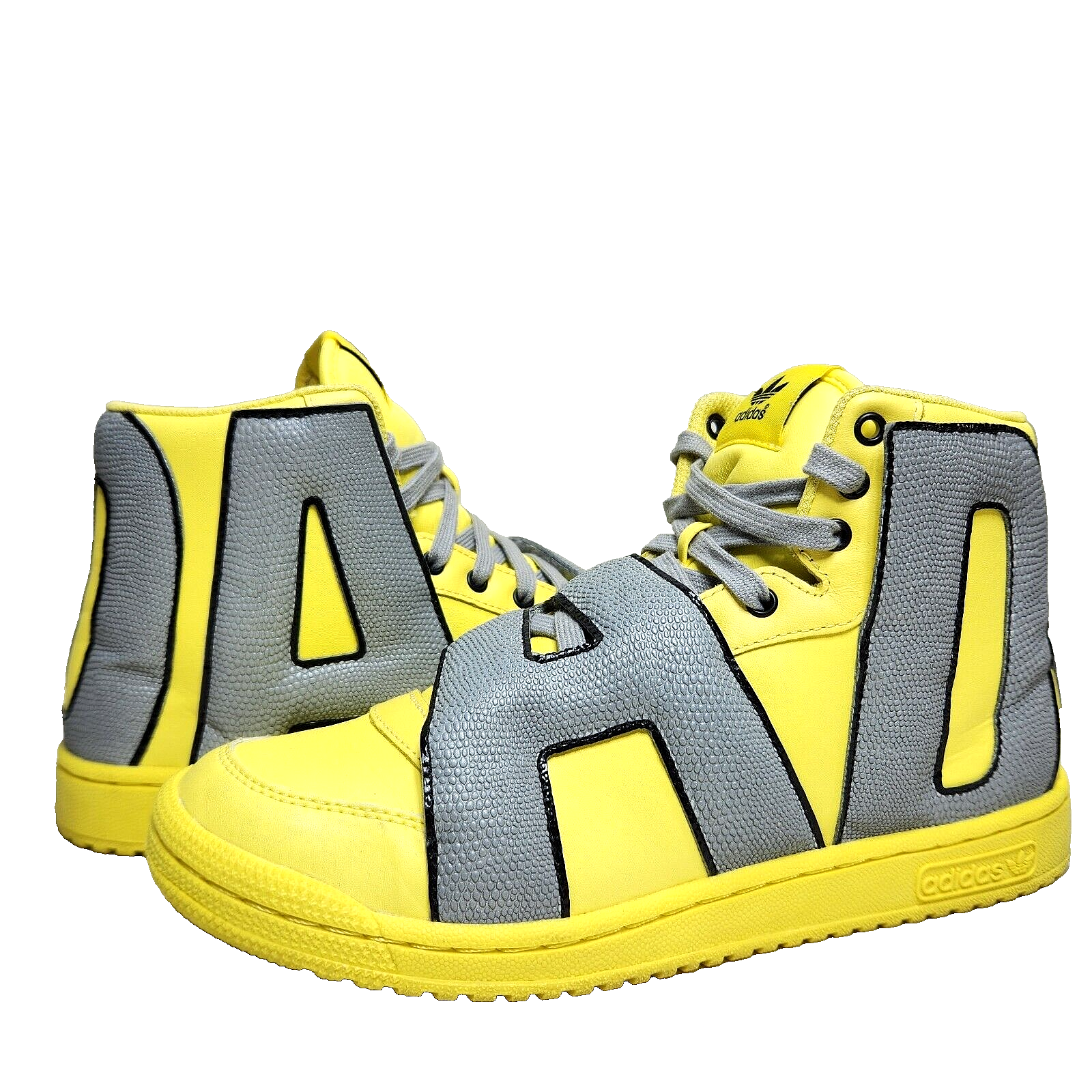 ADIDAS ObyO X Jeremy Scott Letters Sz 9 Yellow Reflective