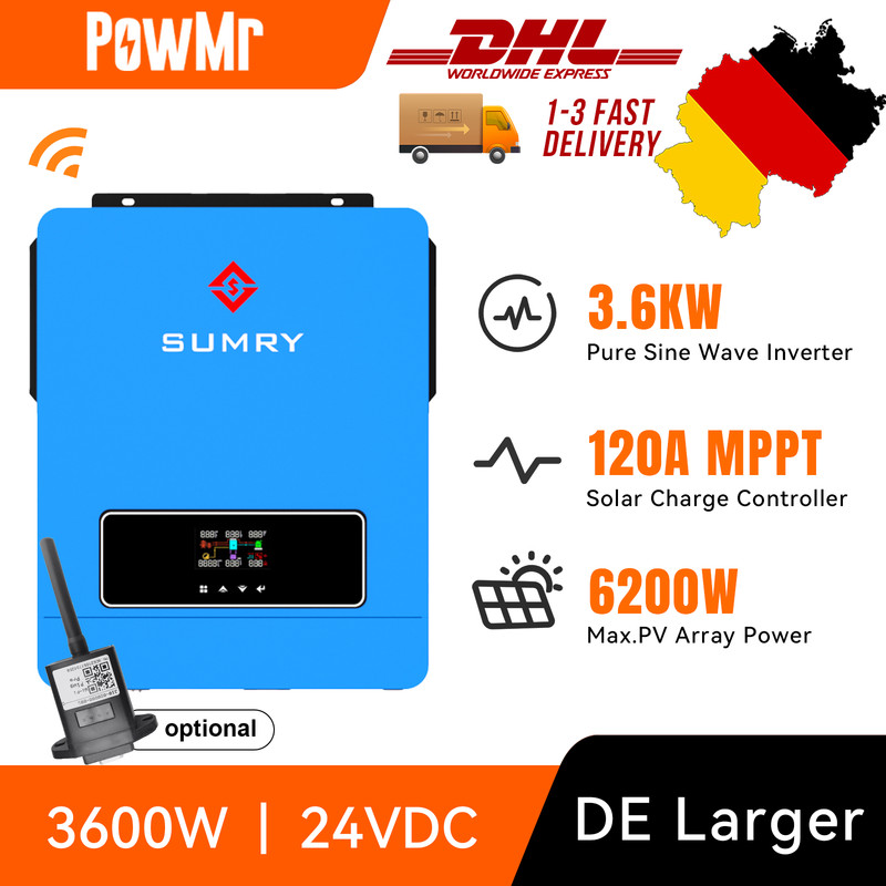 3600w 24v NetzunabhÃ¤Ngiger Solar Wechselrichter Mit Mppt 6200w 120a Laderegler