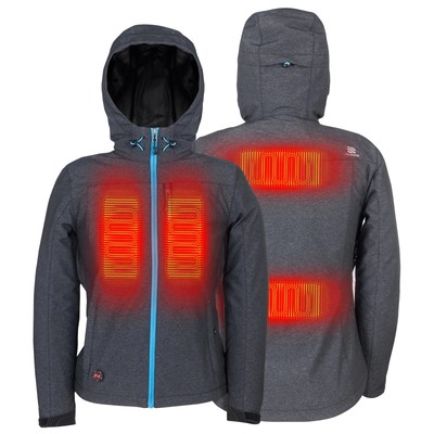 MOBILE WARMING MOBILE WARMING 7.4V WOMEN'S ADVENTURE JACKET HEATHER GREY