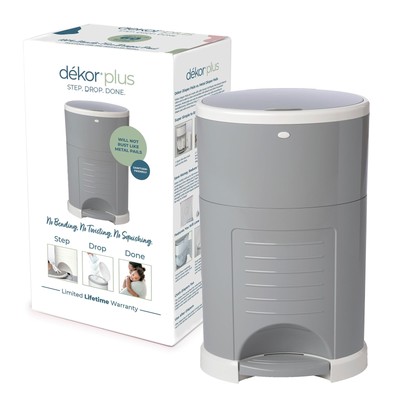 Plus Hands-Free Diaper Pail | Gray | Easiest to Use | Just Step   Drop   Done...
