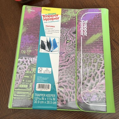 Trapper Keeper Binder Portfolio Folder Mead Retro Tiger Boombox Purple New
