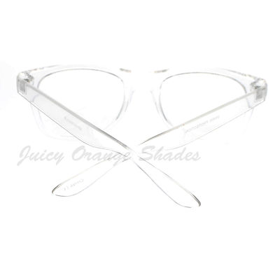 Clear Frame With Clear Lens Glasses Classic Horn Rim Square Eyeglasses