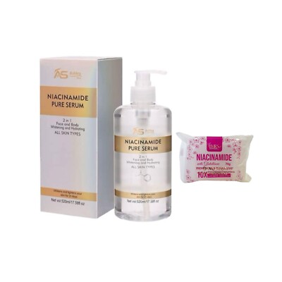 Ashley Shine NIACINAMIDE Pure Serum For Face And Body + FREE Niacinamide Soap