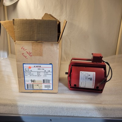  Magnetek 941 AC Motor ~ 115 V, 60 Hz, 1725 RPM, 1/6 HP, Split Ph, 1/2  Shaft 