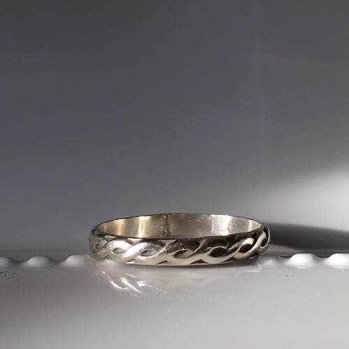 Vintage Sterling Silver Thumb Ring Size 9.5 Unisex Rope Band Stacking Simple