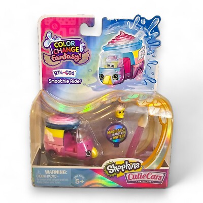 Moose Toys Shopkins Cutie Cars QT4-C06 Smoothie Rider Color Change & Mini Figure