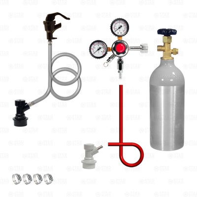 2.5 Gallon DIY Home Sparkling Carbonated Water Making CO2 Keg Dispensing Kit