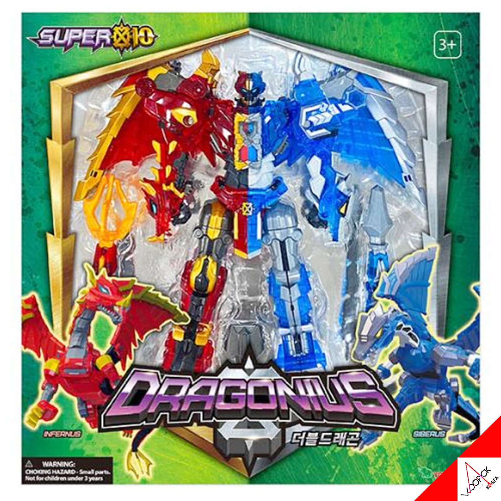 SUPER10 DRAGONIUS Double Dragon Transformer Robot Action Toy