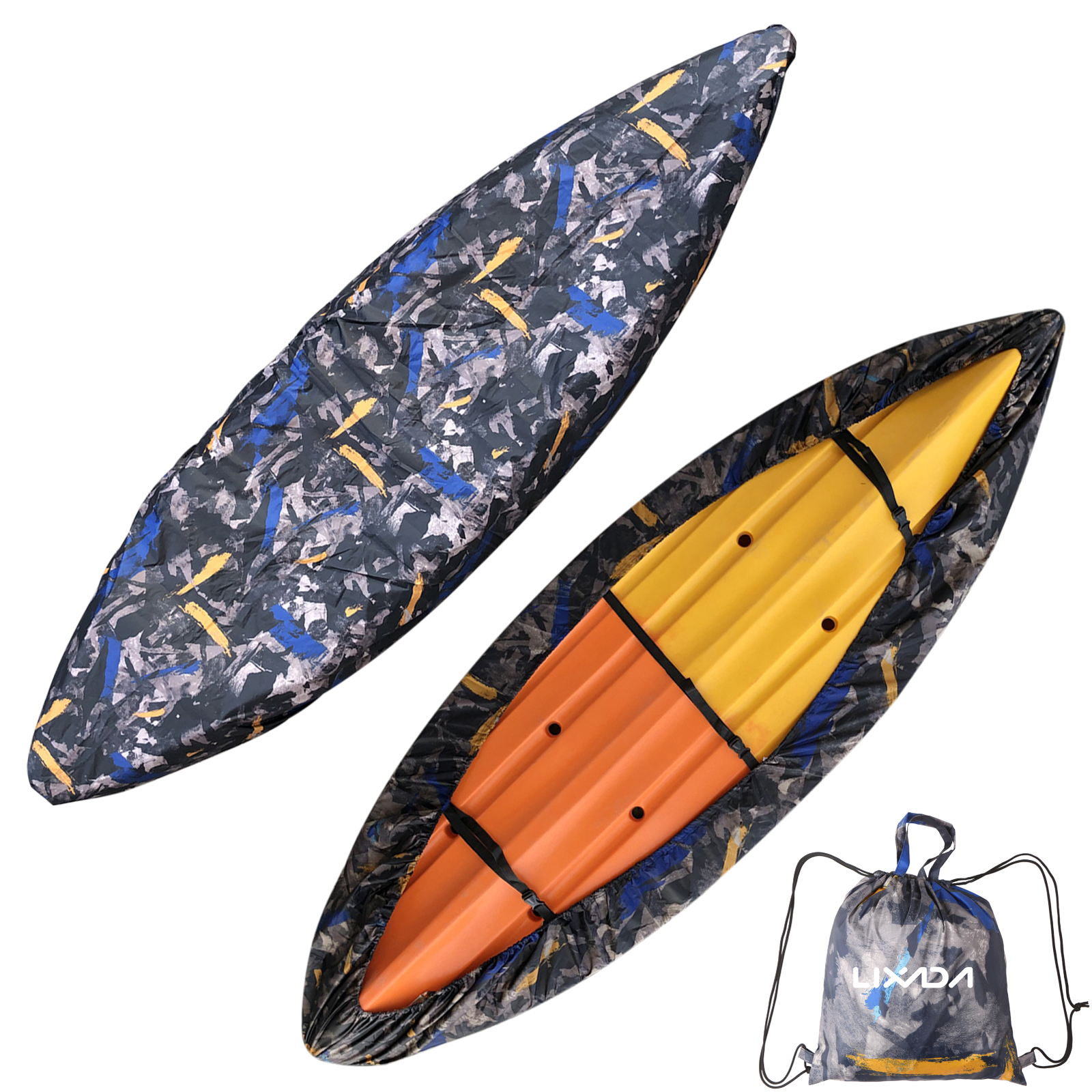 Canoe Boat Cover With Storage Bag Waterproof Dust Cover S