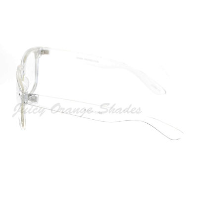 Clear Frame With Clear Lens Glasses Classic Horn Rim Square Eyeglasses