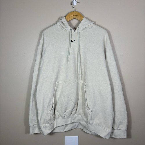 Vintage 90s Nike Center Swoosh Hoodie Sweatshirt Gray Tag