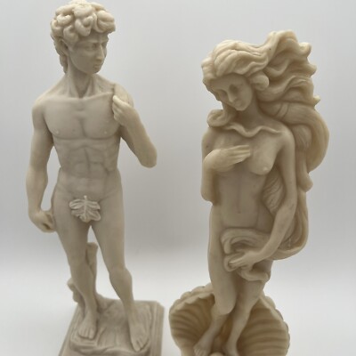 Birth of Goddess Aphrodite Venus Nude Female and David statue