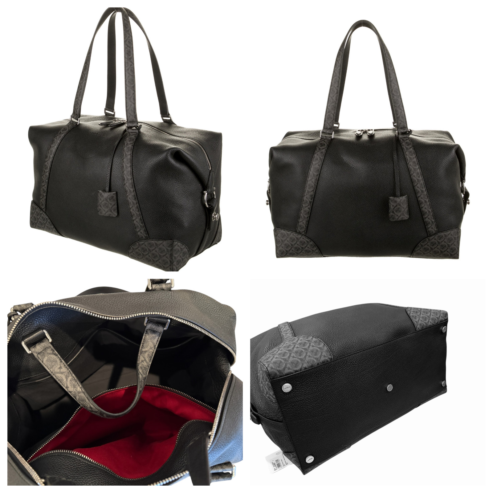New With Tags Salvatore Ferragamo Gancini Leather Monogram Duffle Bag $2850