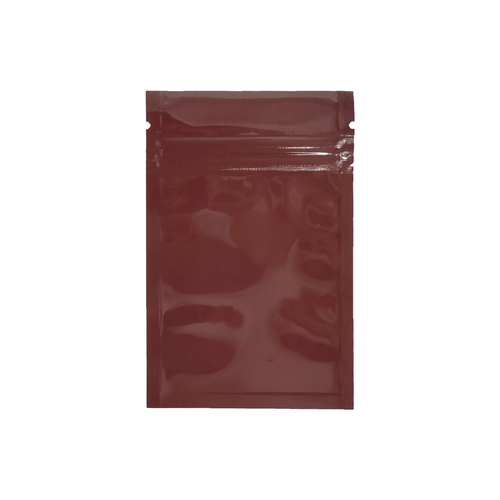 Glossy Brown Metallic Mylar Foil QuickQlick™ Small Food Pouch Flat Bags Bulk QTY