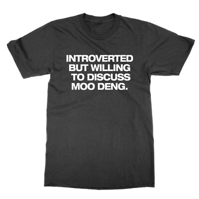 Introverted But Willing À Discuter Meuh Deng T-Shirt Drôle Maniaque Mignon Hippo
