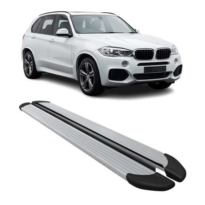 Running Boards Side Step Nerf Bars for BMW X5 F15-F85 2014-2018 Alu Silver 2x
