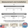SOMINS 1 Inch Curtain Rods for Windows 16 to 28, Outdoor Heavy Duty Adjustable Curtain Rod, Indoor Modern Drapery Pole, Black, 16-28