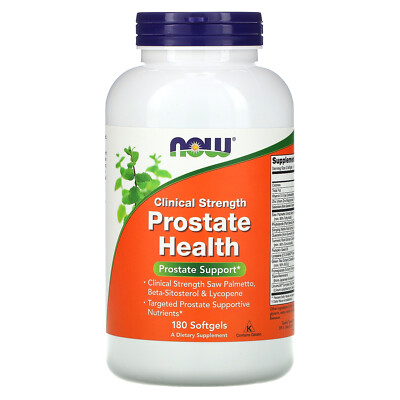 Now Foods Clinical Strength Prostate Health 180 гелевых капсул с гарантией качества GMP