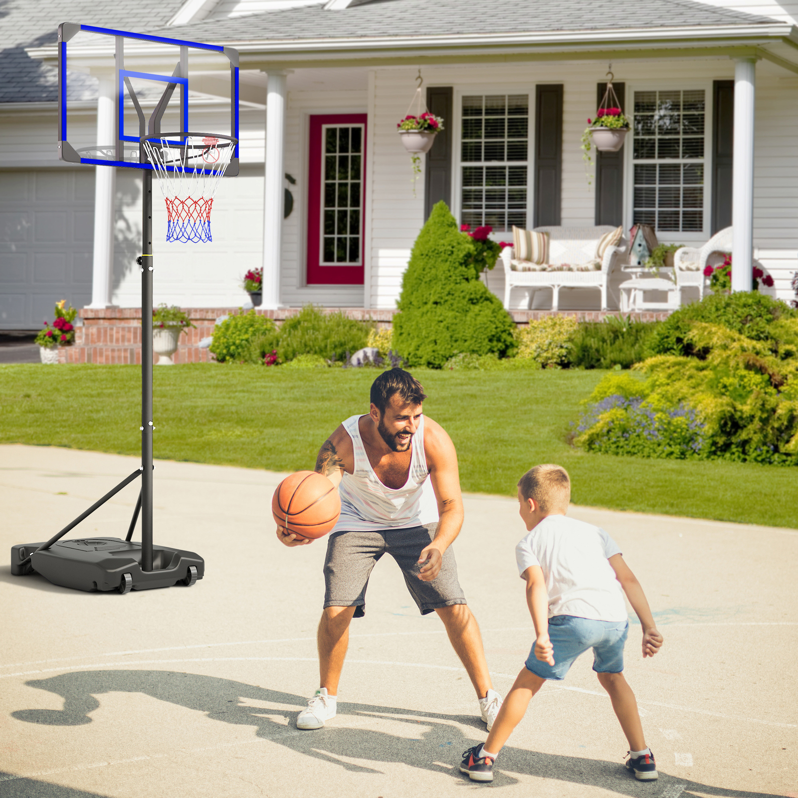 Portable Basketball Hoop 4.76-10ft Height Adjustable for Adults Gift for Kid