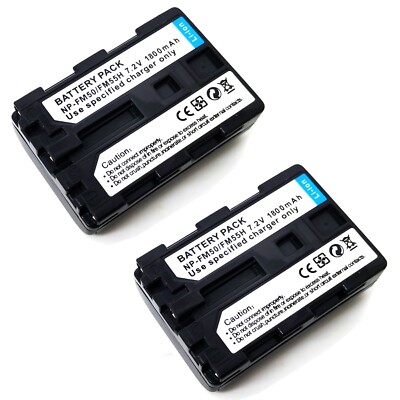 2x Battery For NP-FM50 Sony CCD-TRV350 E CCD-TRV408 E CCD-TRV418 E CCD-TRV428 E