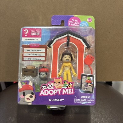 Adopt Me Nursery Doug Donkey Figure Playset w VIRTUAL ITEM CODE & Task Board NEW