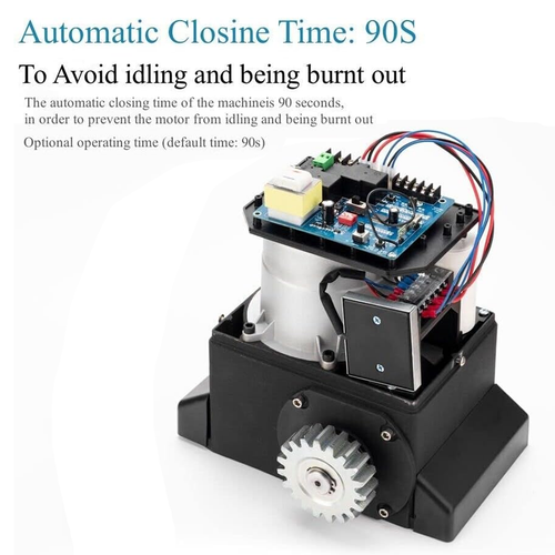 1200KG Sliding Gate Opener Electric Fence AC Automatic Motor Remote Control Kit