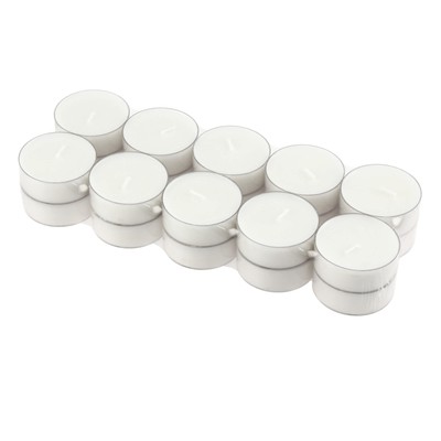 Stonebriar 20 Pack Unscented Mega Oversized Clear Cup Tea Light Candles with ...