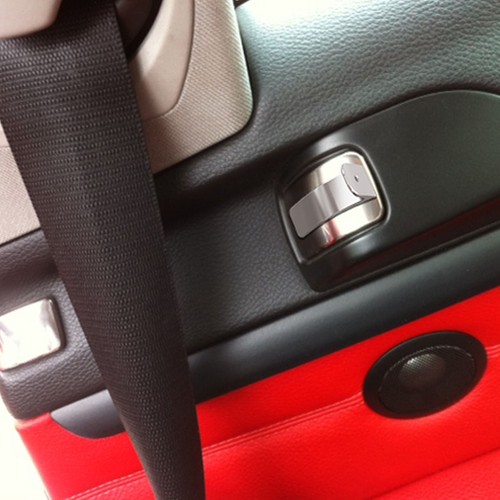 BEVINSEE For BMW E92 2007-2013 Seatbelt Extender Arm Fix Hooks Aluminium Silver